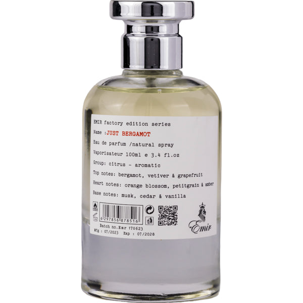 Just Bergamot Factory Edition, Eau De Parfum, 100ml